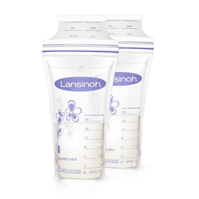 Lansinoh Milk Storage Bag, 6oz (50ct), White