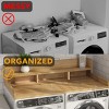 SEVOBAL Utility Storage Shelves Washer Dryer Countertop with Double Layer Storage, Laundry Room Organizer with Non-Slip Pads, Beige, 54"*27.5"*12" - 4 of 4