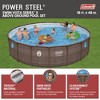 Coleman Round Durable Power Steel Frame Swim Vista Series II 18' x 48" Above Ground Outdoor Swimming Pool Set with Filter Pump and Ladder, Brown - 2 of 4