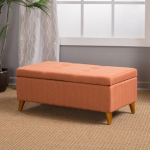 Traditional Tufted Ottoman Bench with Lift-Top Hidden Storage for Living Room Seating and Organization -3irtyhousy - 1 of 4