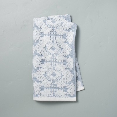 Microstripe Terry Cotton Hand Towel Taupe - Hearth & Hand™ with Magnolia