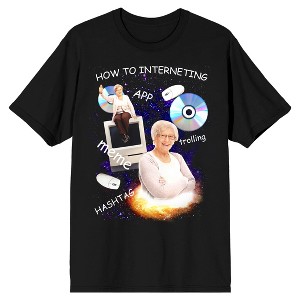 Grandma How To Interneting Men's Black T-shirt - 1 of 1