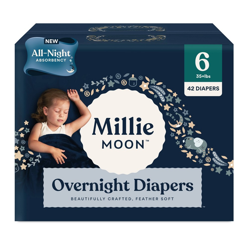 Millie Moon Overnight Diapers - Size 6 - 42ct