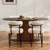 JIONJOY Teddy Upholstered Dining Accent Chair with Metal Legs Set of 2 - 2 of 4