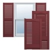 Plastic Development Group 14 x 59 Inch Outdoor Vinyl Louvered Shutters, Bordeaux - 4 of 4