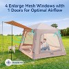 Docred Inflatable Blow Up Tents for Camping,Waterproof Oxford Hot Tent with Manual Pump,Easy Setup Camping Air Tent for Family Glamping - 4 of 4
