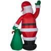 Gemmy Christmas Airblown Inflatable Mixed Media Santa w/Toy bag, 9 ft Tall, Multi - 3 of 3