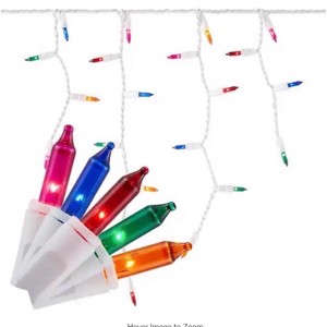 Celebrations Icicle Christmas Lights, LED T5 Multicolored 100 ct - 4 ft. - 1 of 2