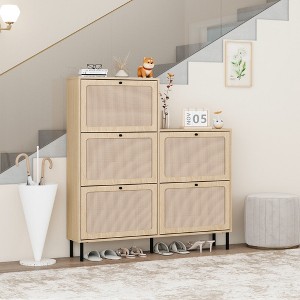 KTMBDW Shoe Cabinet with Flip Drawers, Large Freestanding Shoe Rack, Modern Shoe Organizer for Entryway, Hallway, Entance - 1 of 4