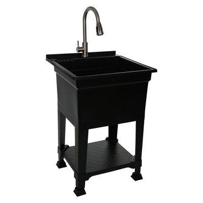 Plastic Black Utility Sink, Bathroom Vanity With Sink, Farmhouse Concrete  Wall Mount Kitchen Sink, Laundry Sink, Utility Sink, Waschtisch 