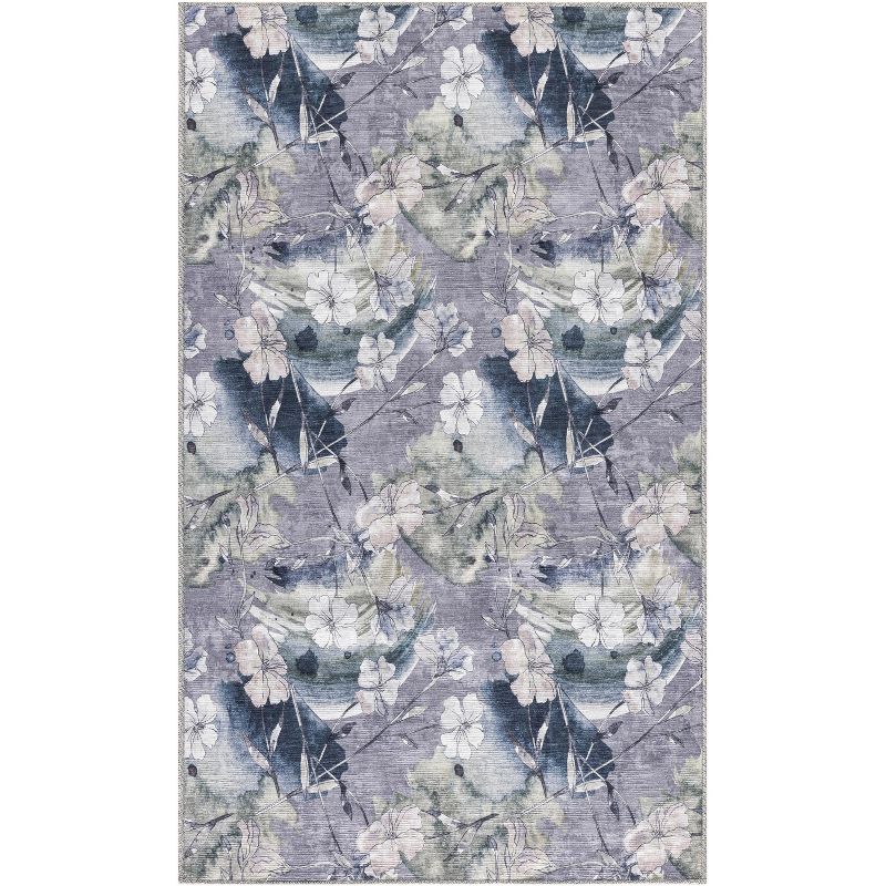 Nourison Washables Abstract Floral Indoor Non-Skid Area Rug, 1 of 8