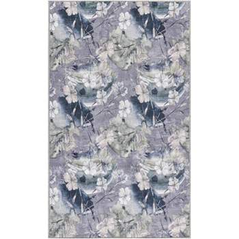 Nourison Washables Abstract Floral Indoor Non-Skid Area Rug