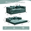 TIRAMISUBEST 39 inch Compression Sofa Chenille Foldable Floor Bed Fixed Frame 1-3 Seater Boneless Modular Living Room - 4 of 4
