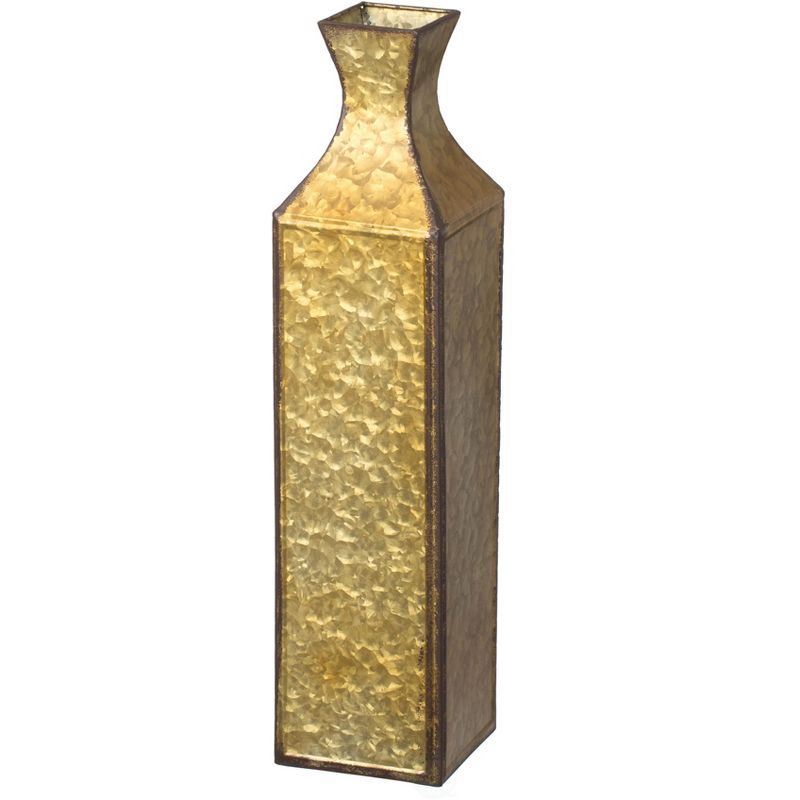 Uniquewise Decorative Antique Style Metal Bottle Shape Gold Floor Vase for Entryway, Living Room or Dining Room, Centerpiece, Elegant Statement Piece, 5 of 8