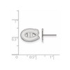 Black Bow Jewelry 14k White Gold Montreal Canadiens NHL Stud Earrings - 2 of 3