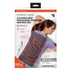 Sharper Image Calming Heat Massaging Weighted Electric Heating Pad - 1 of 4