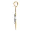 Black Bow Jewelry 14k Yellow Gold & White Rhodium Mariners Crucifix Pendant - 2 of 4