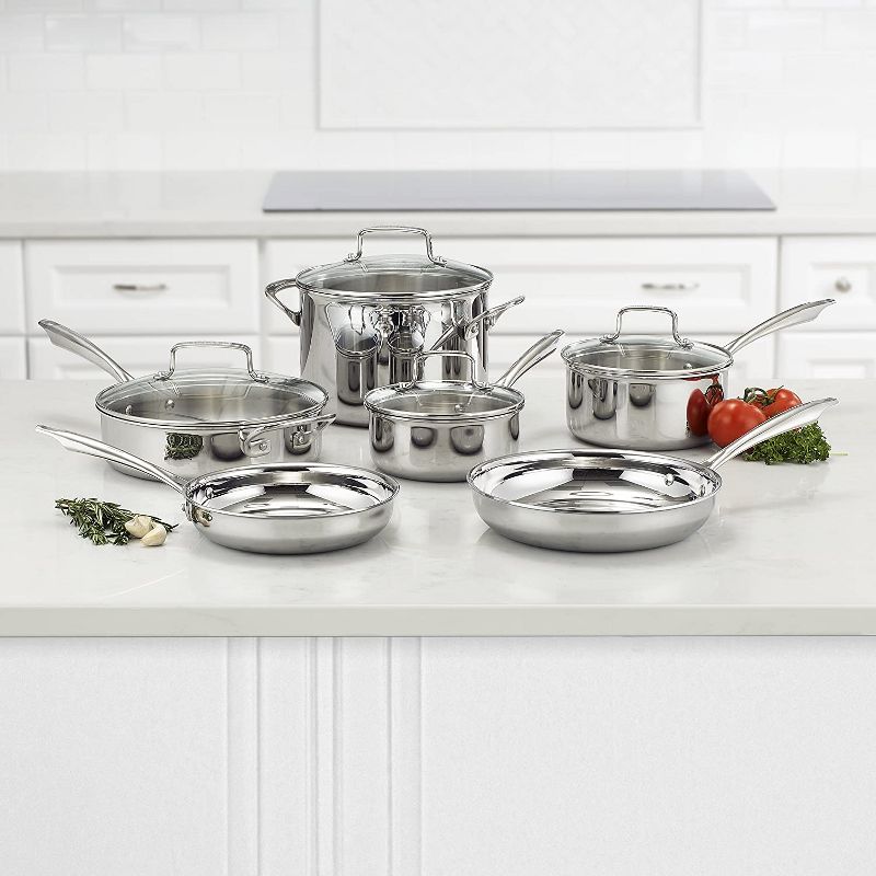 Cuisinart TPS-10 Tri-Ply Stainless Steel 10 Piece Cookware Set, 3 of 9