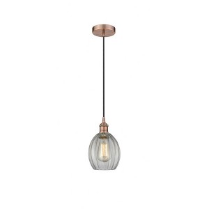Eaton - 1 Light Cord Hung Mini Pendant In Industrial Style-10.75 Inches Tall and 5.5 Inches Wide - 1 of 1