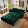 SKRAN 74.8 Queen Pull Out Sofa Bed, 3 in 1 Convertible Sleeper Couch, Velvet Loveseat with Cushions and  2 Pillows for Living Room - 2 of 4