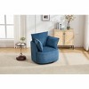 TOAOTBNBO Oversized Swivel Accent Chair with Ergonomic Armrests, Round Barrel Arm Chair with Curved Backrest Upholstered Chair for Hotel - 2 of 4