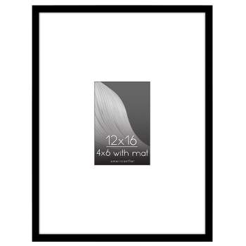 Americanflat 12x16 Picture Frame in Black - Use as 4x6 Picture Frame with Mat or 12x16 Frame Without Mat