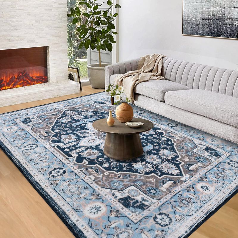 WhizMax Boho Floral Area Rug Traditional Washable Rug Soft Oriental Distressed Accent Rugs, 3 of 10