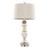 LumiSource (Set of 2) Spade 30" Contemporary Glass Table Lamps Mercury Glass Brushed Nickel and Natural Linen Shade from Grandview Gallery - 2 of 4