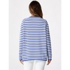 INSPIRE CHIC Women's Sweaters Long Sleeve Casual Striped Crewneck Pullover Top - 4 of 4