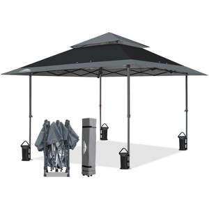 EAGLE PEAK 13x13ft Pop Up Canopy Tent Instant Outdoor Canopy Easy Setup w/Auto Extending Eaves - 1 of 4