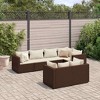 vidaXL Patio Lounge Set Set of 7 Brown, Cream White - 2 of 4