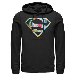 Men's Superman Tropical Shield Logo Pull Over Hoodie - 1 of 3