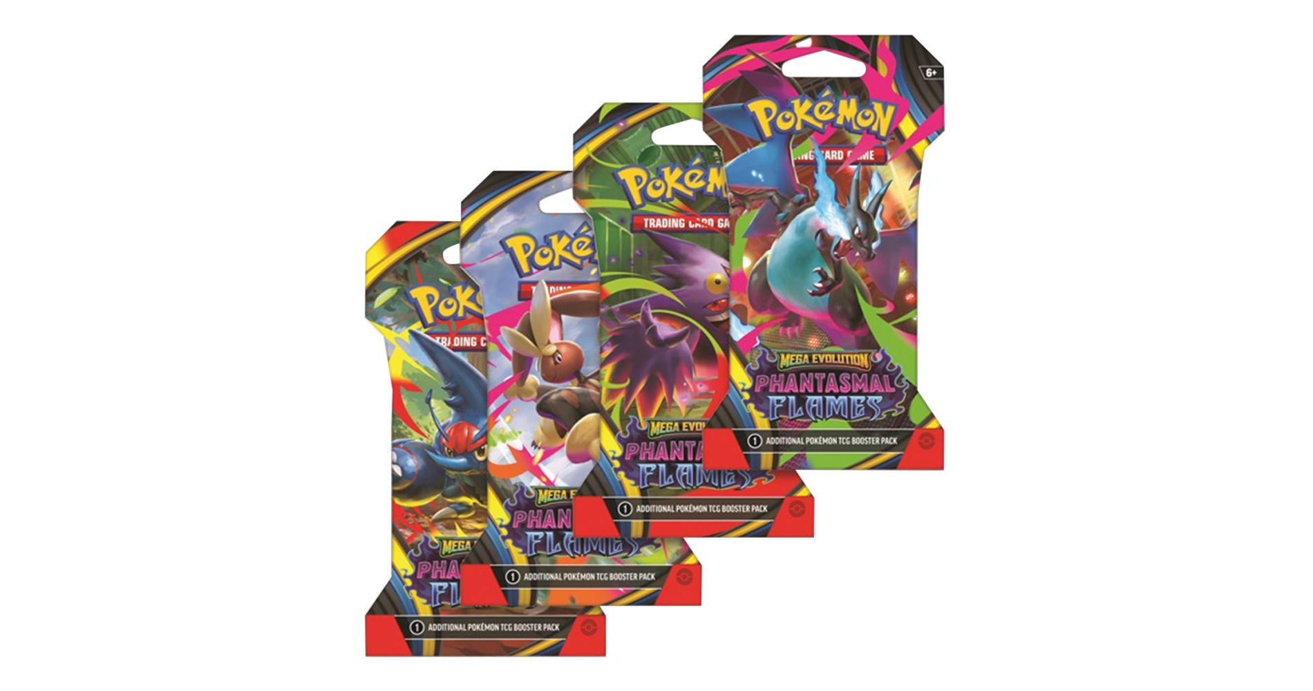 Pokemon TCG: Mega Evolution Phantasmal Flames Sleeved Booster Pack Lot - 8 Packs