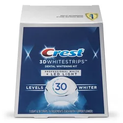 Crest 3D Whitestrips Professional White with Hydrogen Peroxide + LED Light Teeth Whitening Kit  - 19 Treatments