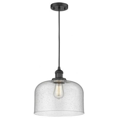 X-Large Bell-1 Light Mini Pendant in Industrial Style-12 Inches Wide by 8 Inches High