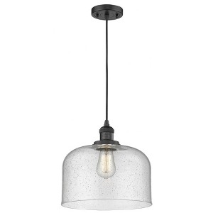 X-Large Bell-1 Light Mini Pendant in Industrial Style-12 Inches Wide by 8 Inches High - 1 of 2