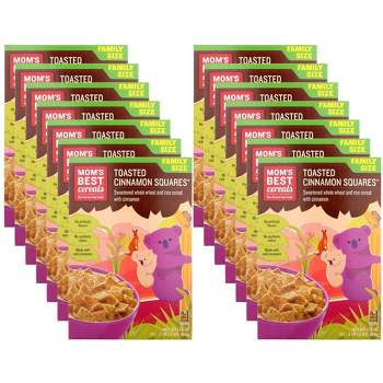 Mom's Best Toasted Cinnamon Squares Cereal - Case of 14/17.5 oz