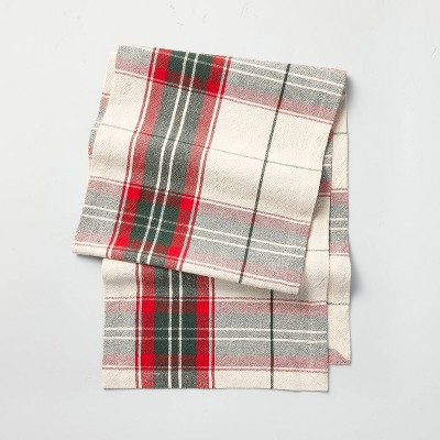 Holiday Plaid Table Runner Red/Green - Hearth & Hand™ with Magnolia