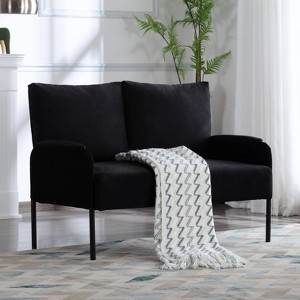 CAVINAS 45.7" Loveseat Couch - Metal Frame Sofa with Comfortable Upholstered Seating, Compact Practical Furniture for Living Room, Bedroom - 1 of 4