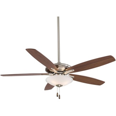 52" Minka Aire Mojo Brushed Nickel LED Down-Rod Ceiling Fan for Bedroom Living Room Dining Kitchen Office