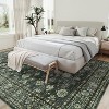 Vintage Floral Area Rug for Bedroom – Soft, Non-Slip, Non-Shedding Throw Rug for Living Room, Dining Room & Foyer - 4 of 4