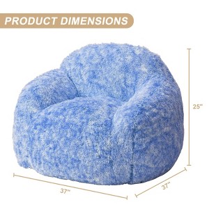 Bean Bag Chair, Adult Bean Bag Couch with Armrest, Soft Fluffy Faux Fur Beanbag Chair - 1 of 4