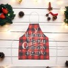 Unique Bargains Christmas Aprons Linen Red Black Beige 21.65"x26.77" 1 Pcs - 2 of 4
