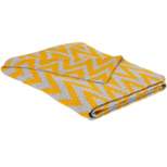 Kail Throw Blanket - Yellow/Soft Grey - 50" x 60" - Safavieh
