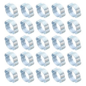 Unique Bargains Galvanized Steel Fluid Systems Fuel Petrol O Double Ear Hose Clamps 50 Pcs - 1 of 4