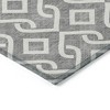 Gray And Ivory Geometric Washable Indoor Outdoor Area Rug - 4 of 4