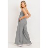 Hello Miz Women's Sleeveless Smocked Neck Maternity Jumpsuit Romper - 3 of 4