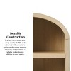 Modern Curved Top Open 5-Shelf Bookcase,Versatile Arched Bookshelf for Home Office, Living Room, Bedroom-Tanpinhause - 4 of 4