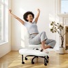 KERDOM Cross Legged Office Chair, ADHD Meditation Kneeling Yoga Seat with Adjustable Height, Lumbar Support, Wider Footrest and Wheels,White - 2 of 4