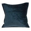 Parkland Collection,Cerro Dark Blue Solid Quilted Throw Pillow - 2 of 4